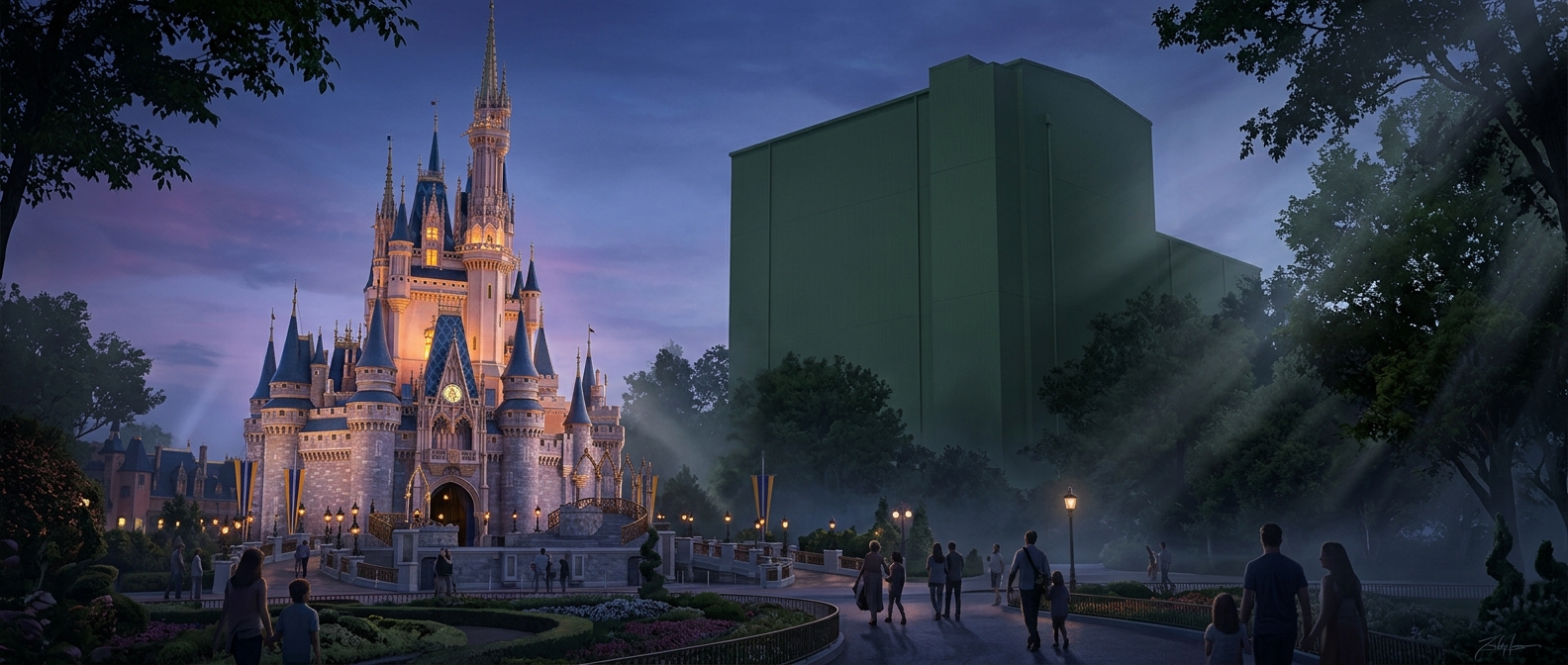 The paint color designed to make Disney buildings disappear