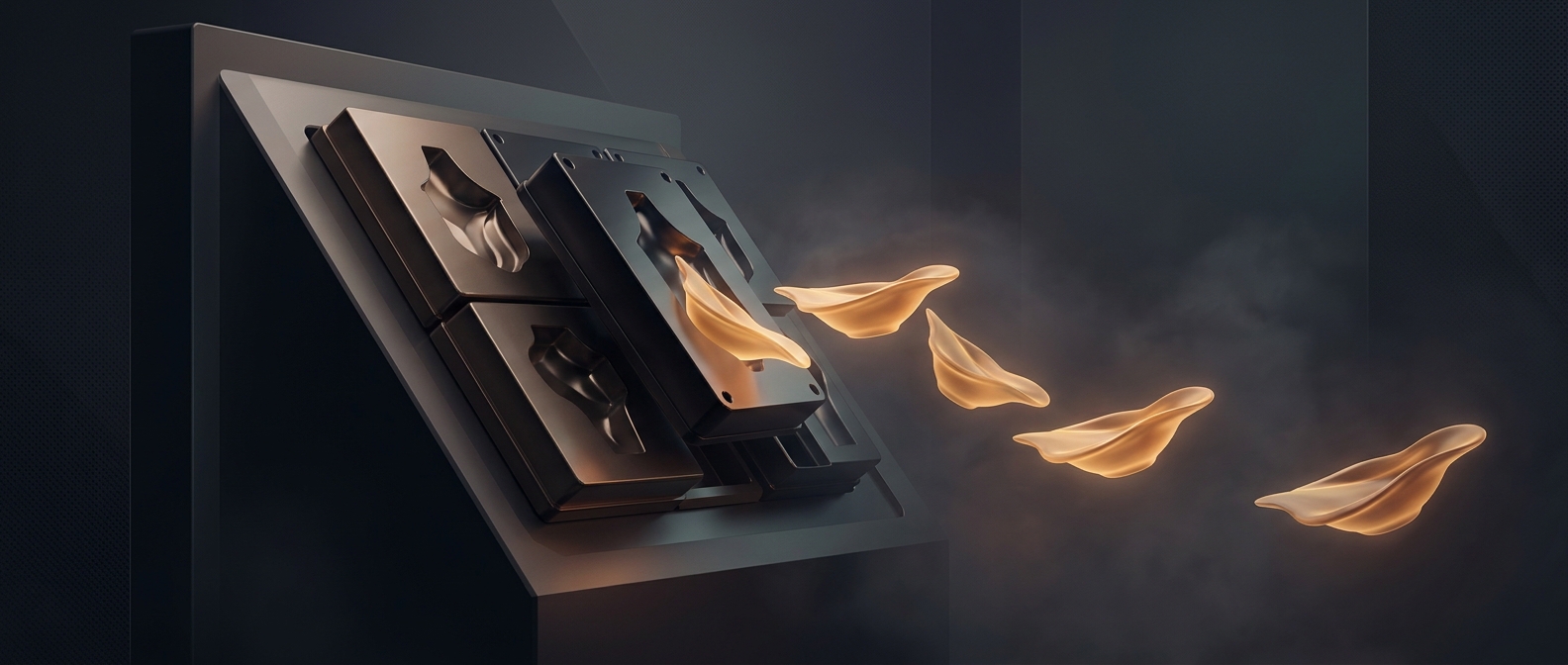 Tilted molds ensure hot plastic products actually eject