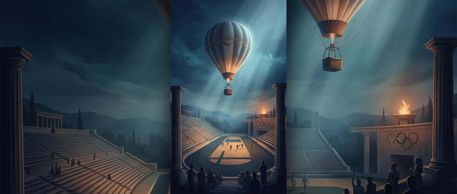 The Olympics once held a hot-air ballooning event