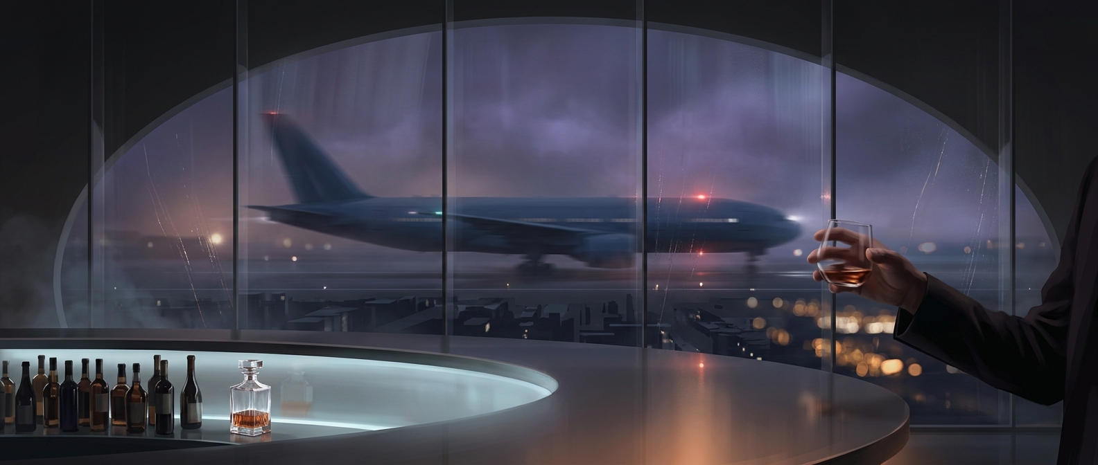 Why airport lounges serve champagne at dawn