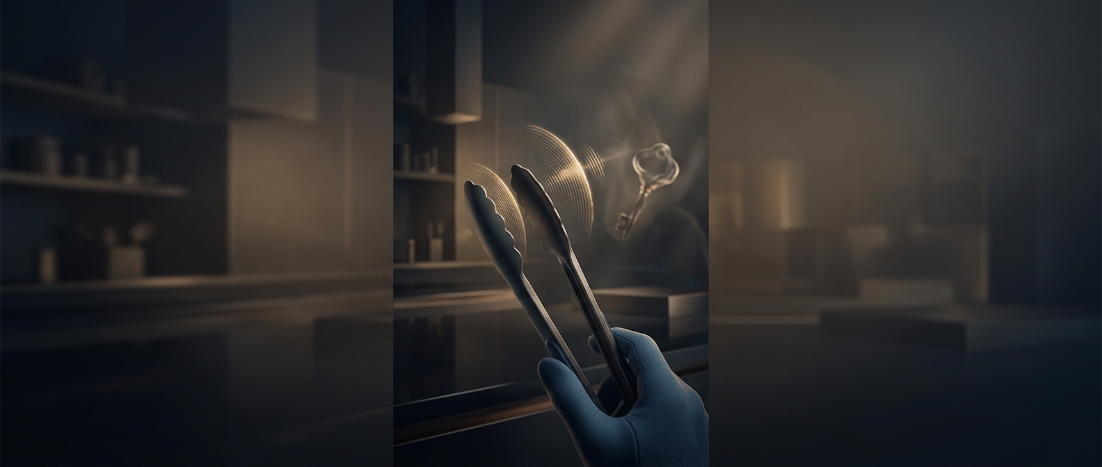 Why everyone clicks tongs before using them