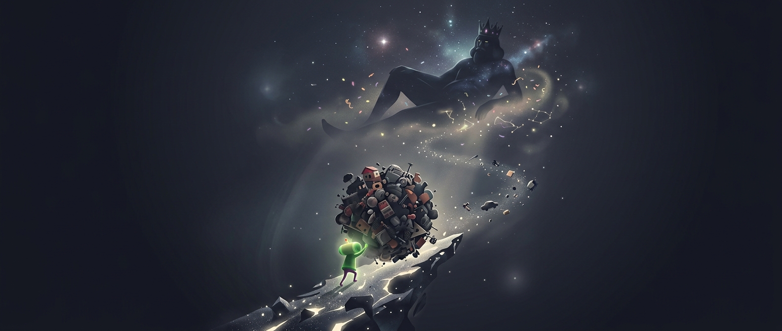 The game where you clean up your father's cosmic mess
