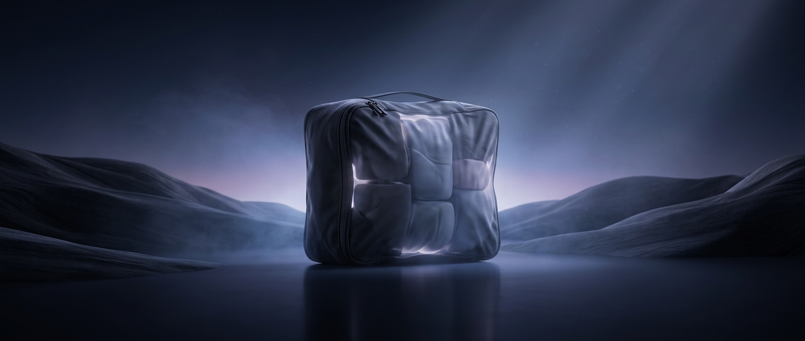 Packing cubes rely on basic compression physics