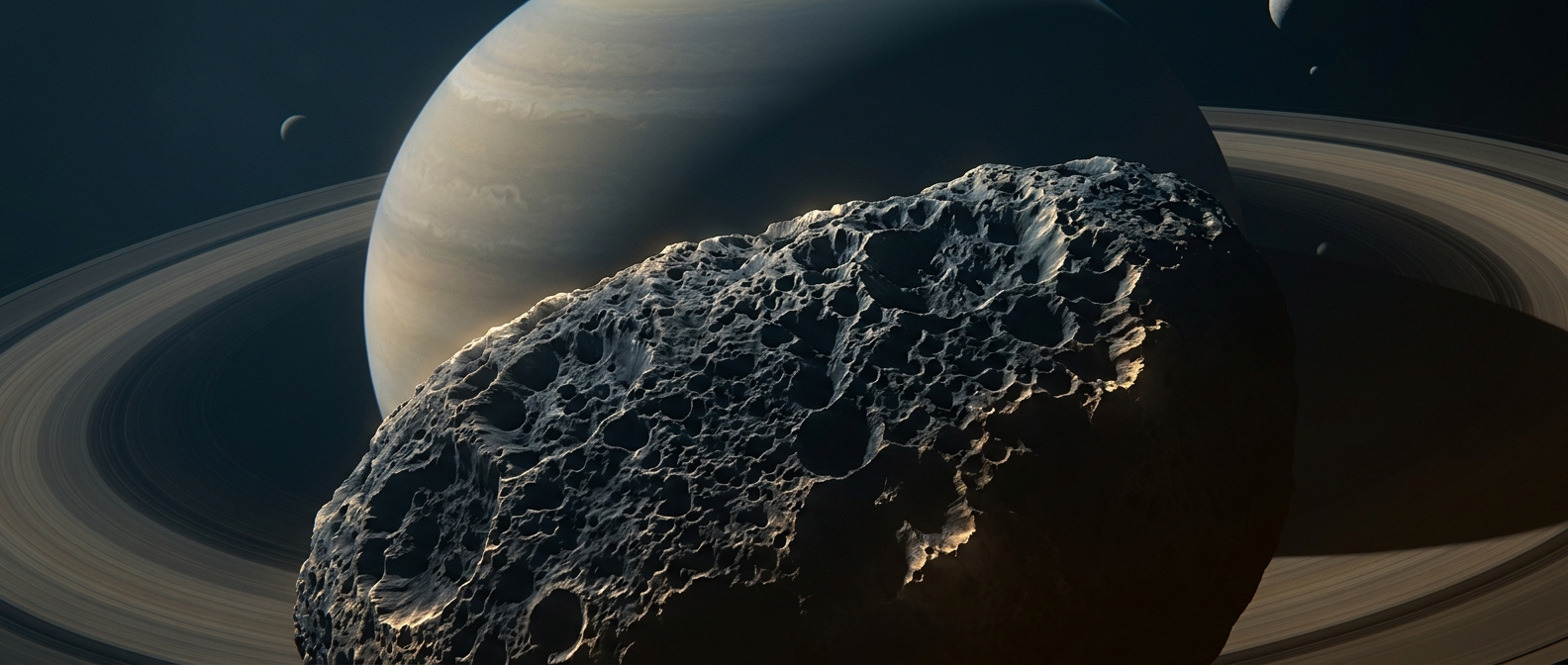 Saturn's moon Hyperion looks like a cosmic sponge