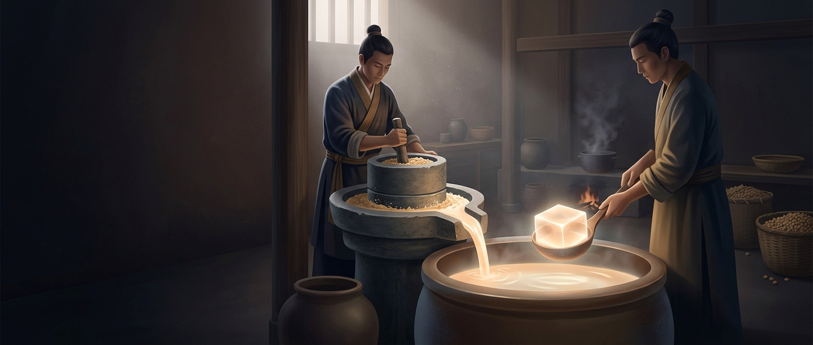 Tofu emerged from ancient Chinese soybean processing