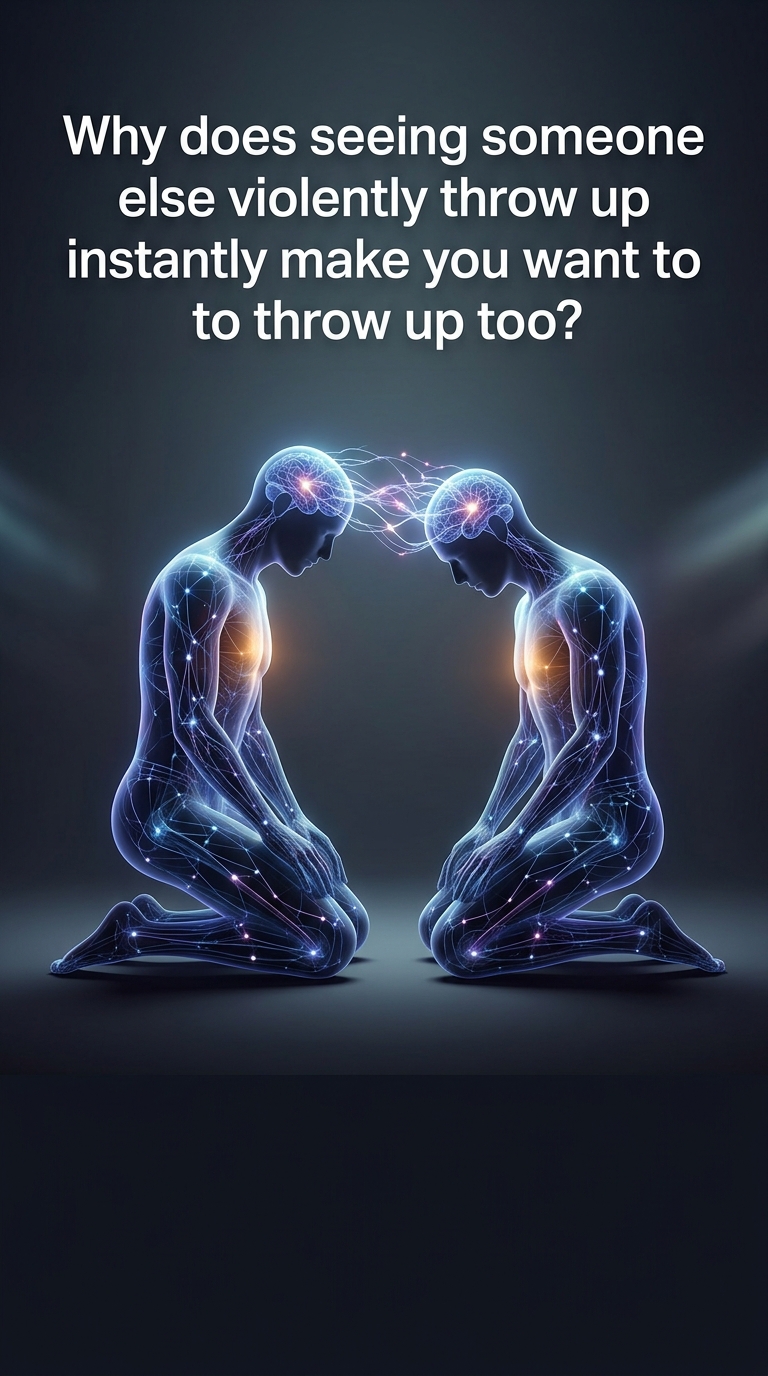 Why does seeing someone else violently throw up instantly make you want to throw up too?