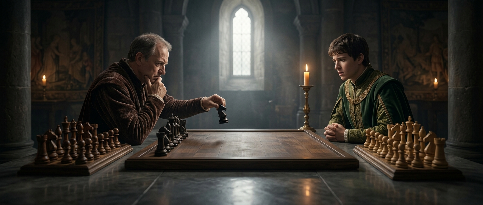 Chessboards once had no black squares