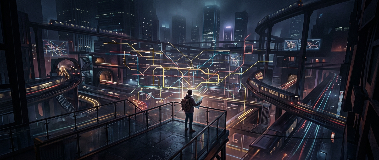 Terrifying ordeal of trying to figure out local public transit in an unfamiliar metropolis.
