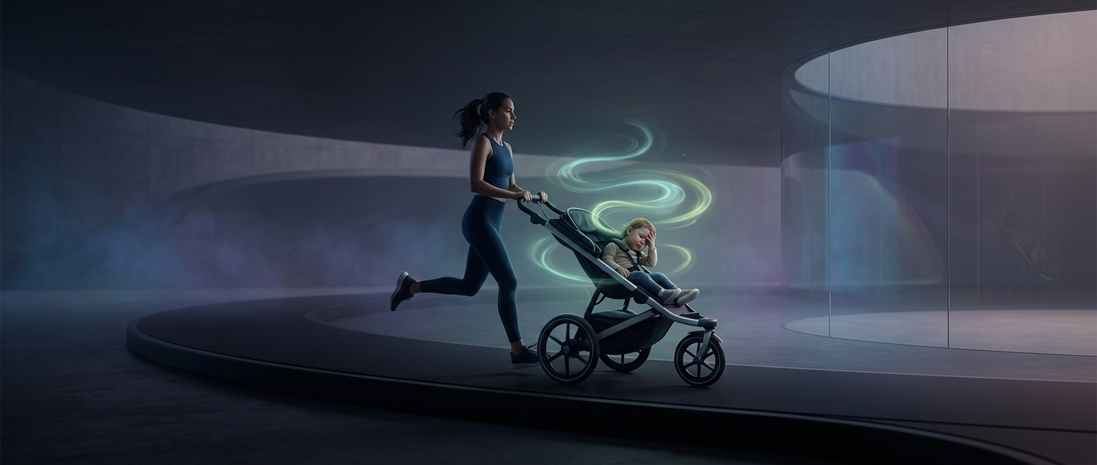 Can jogging strollers upset toddlers' stomachs