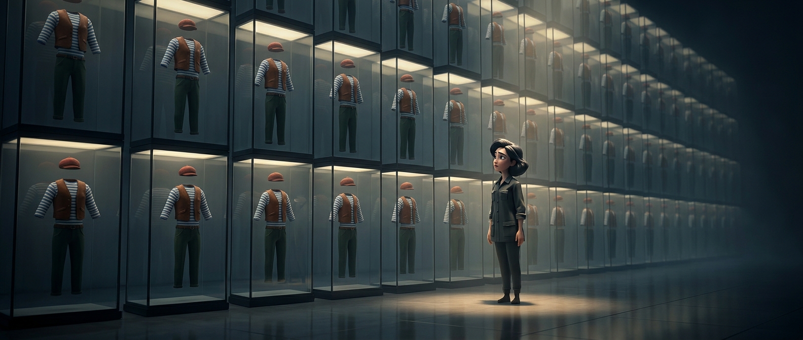 Cartoon characters wear one outfit eternally