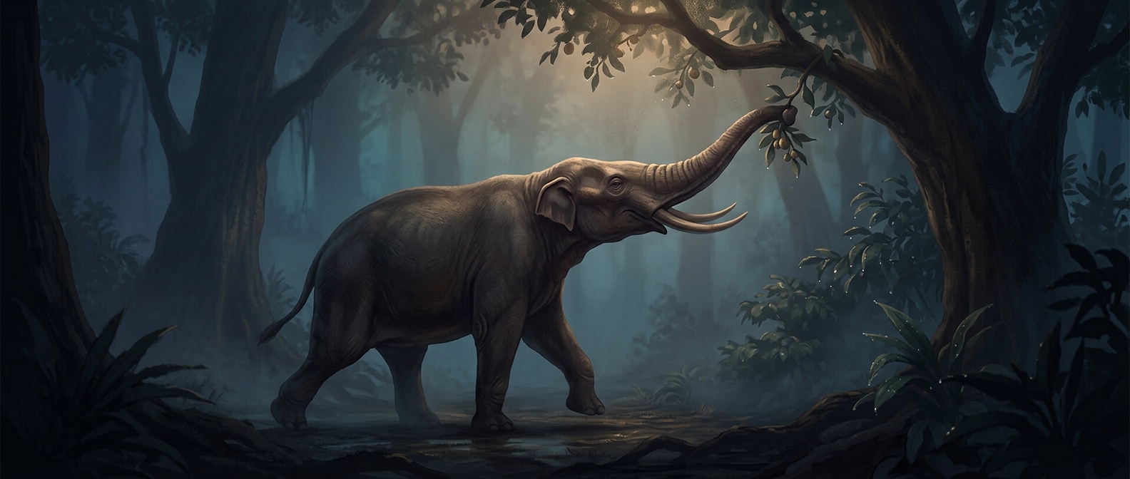 Palaeomastodon имел удлиненную морду, работавшую как хобот