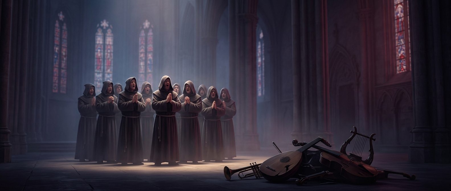 Why medieval choirs sang without instruments