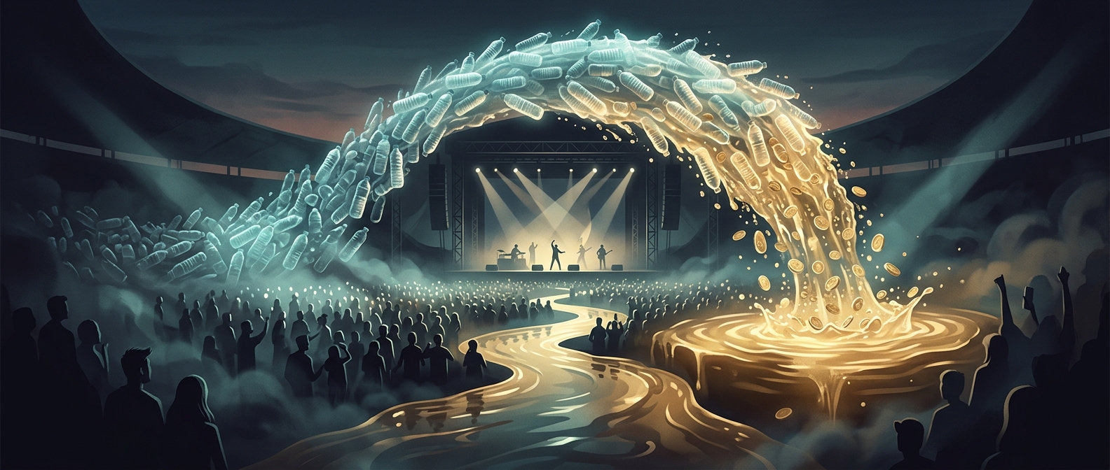 Music festivals generate massive profits from bottled water
