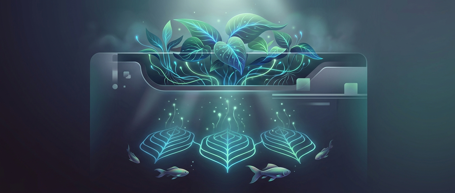 Fish ammonia feeds plants in aquaponic systems
