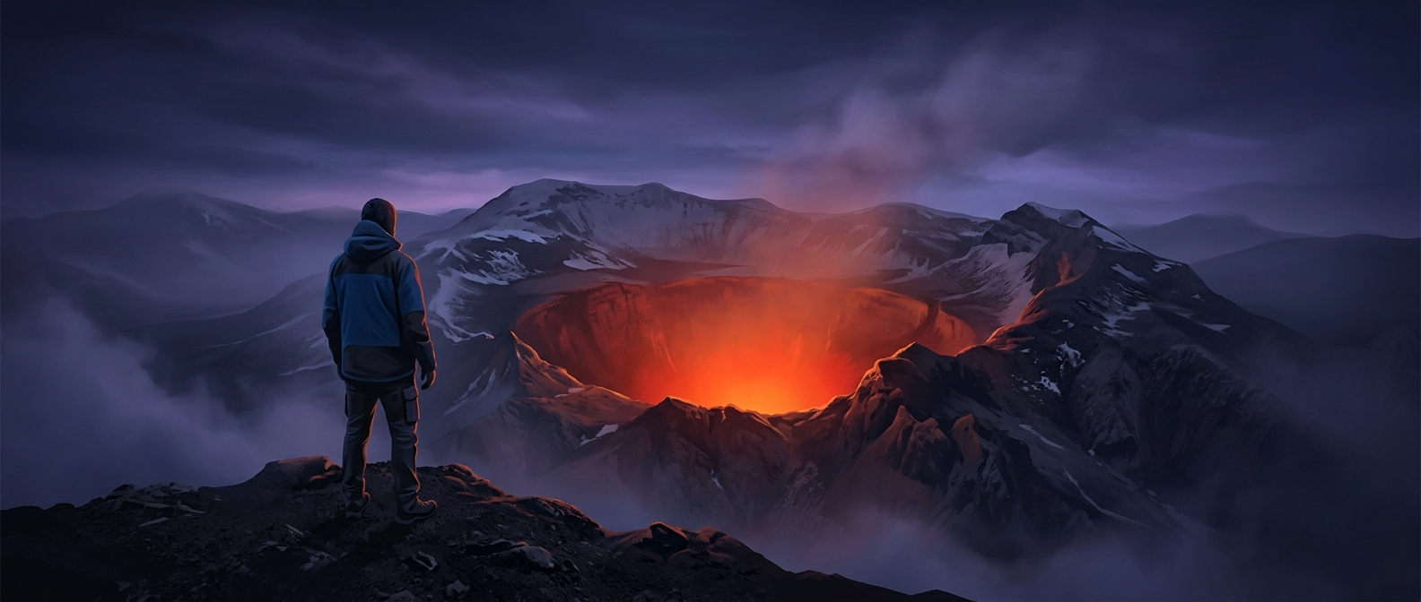 The volcano with a lava lake burning since 1906