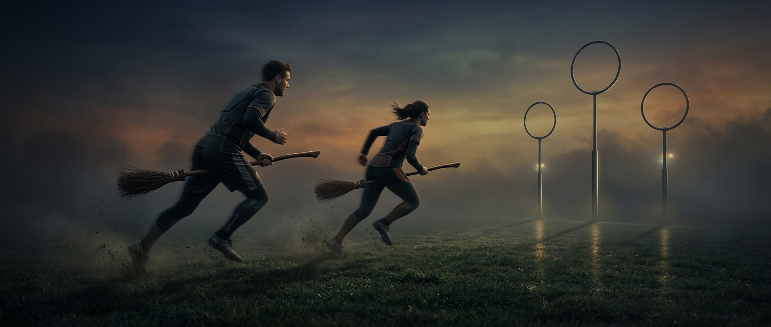 Real life Quidditch forces adults to sprint holding brooms