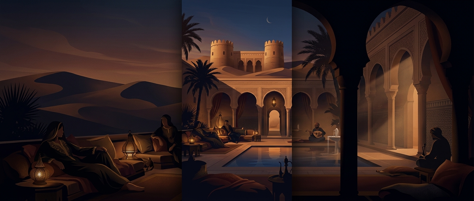 Umayyad desert castles as luxury outposts