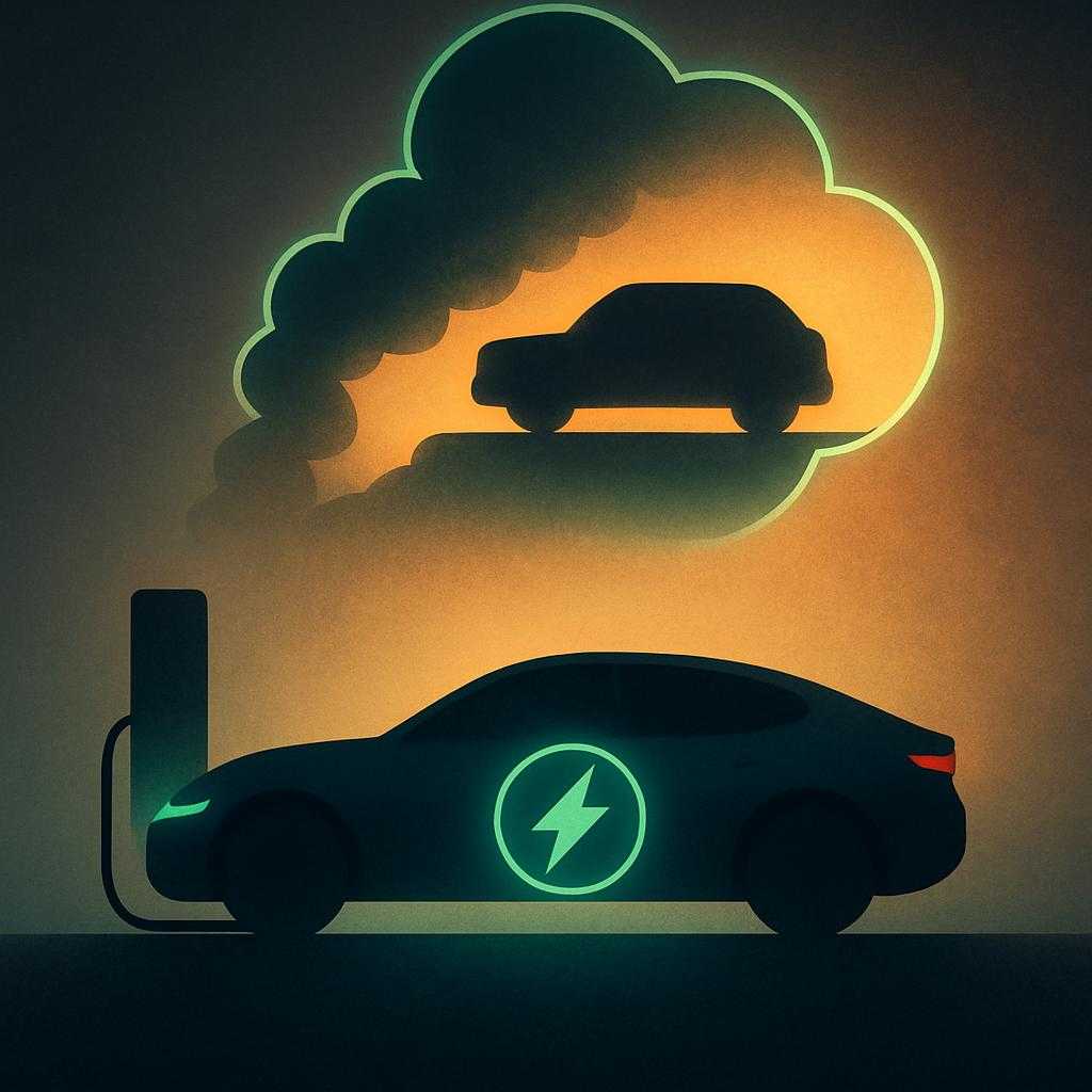 As electric cars flood the news and streets, what is the main climate benefit of EVs compared with traditional gasoline cars over their full lifetime, assuming clean power?
