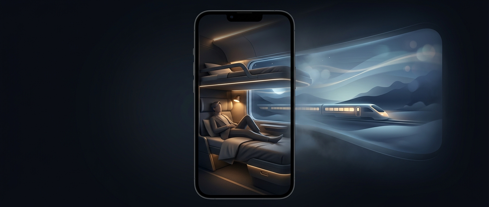 Railway sleeping carriages feature folding bunk beds