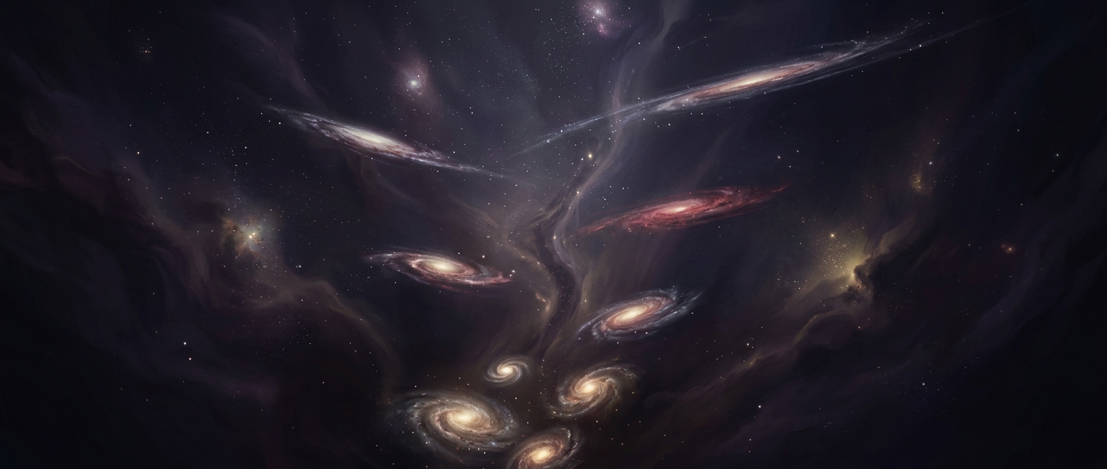 Expanding space passively stretches galaxies away from us