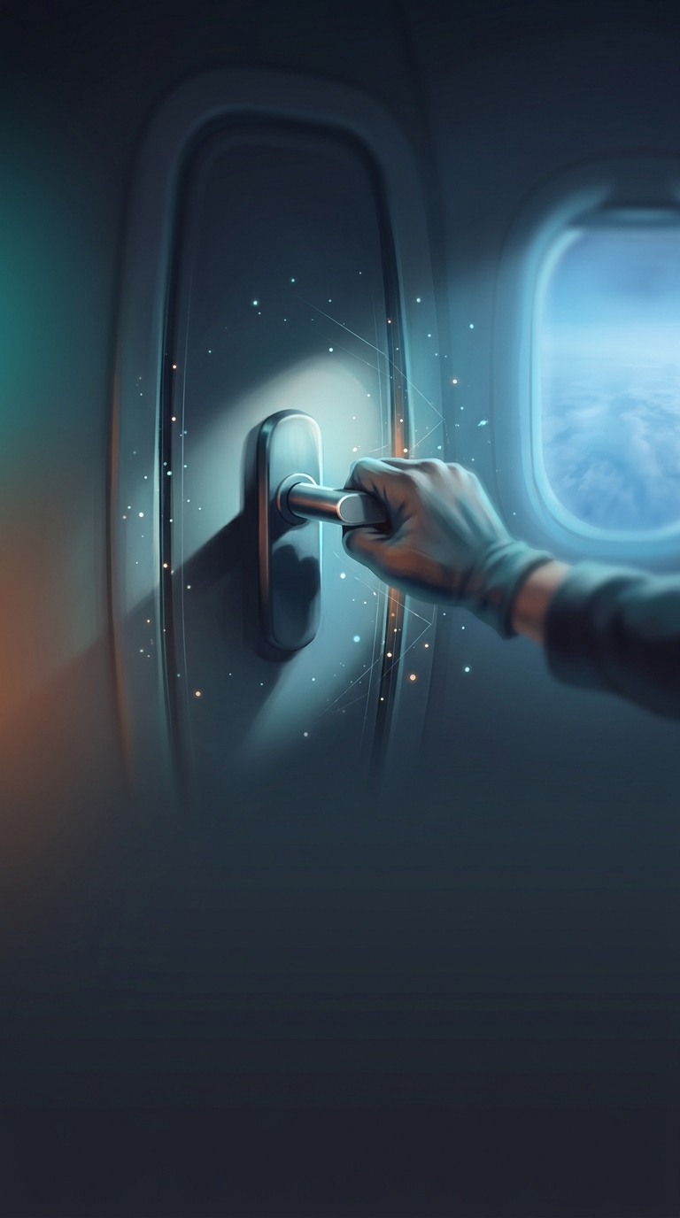 In movies, a crazy passenger pulls the handle and opens the airplane door mid-flight. Why is this impossible?