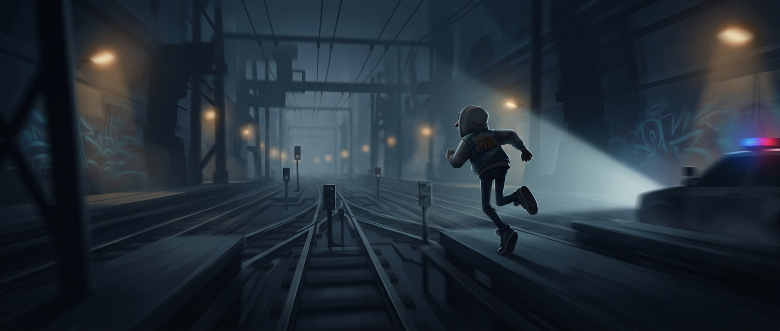 Subway Surfers — это просто бесконечный бешеный спринт от копов