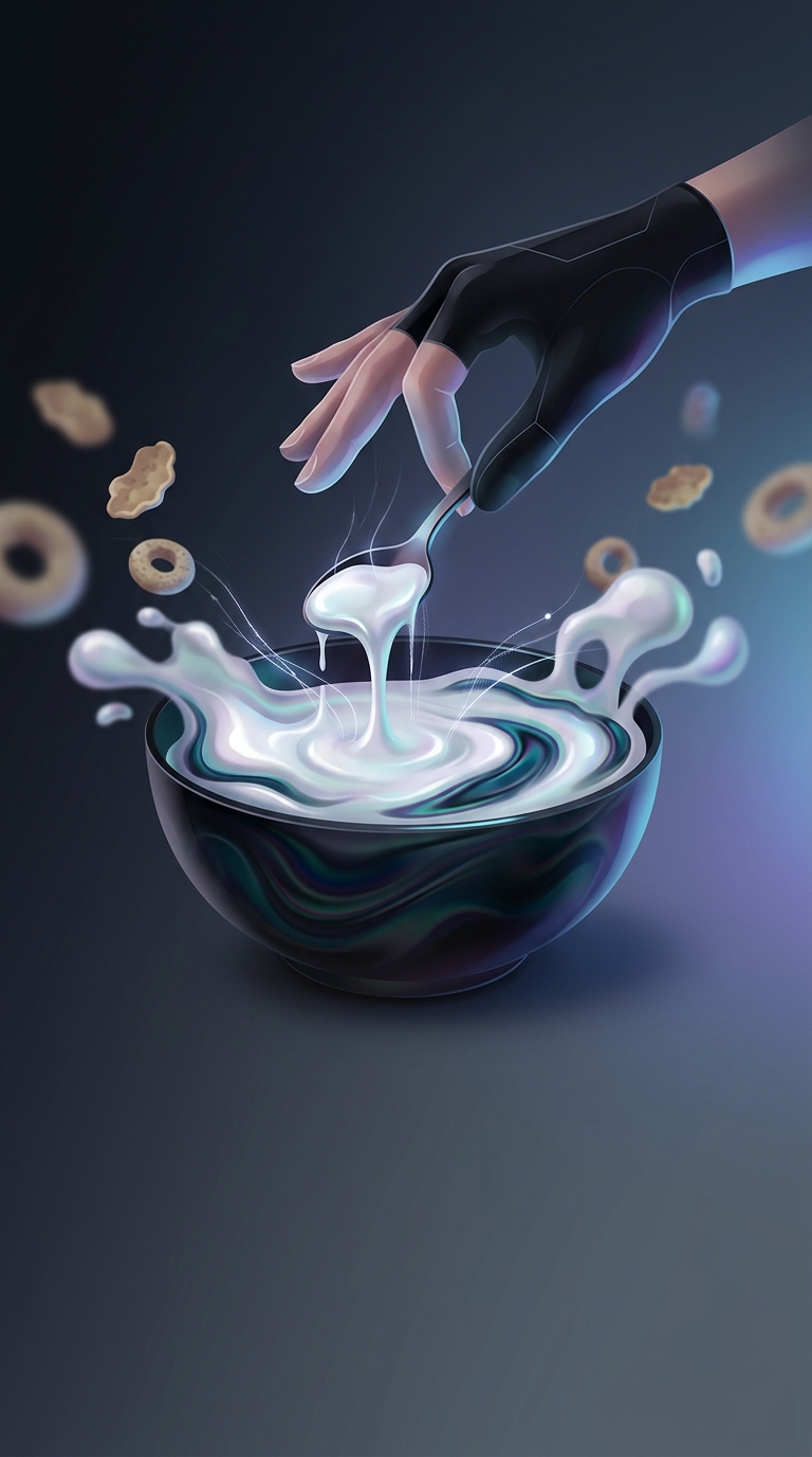 What deeply unsettling material is commonly used in place of milk for television commercials about cereal?