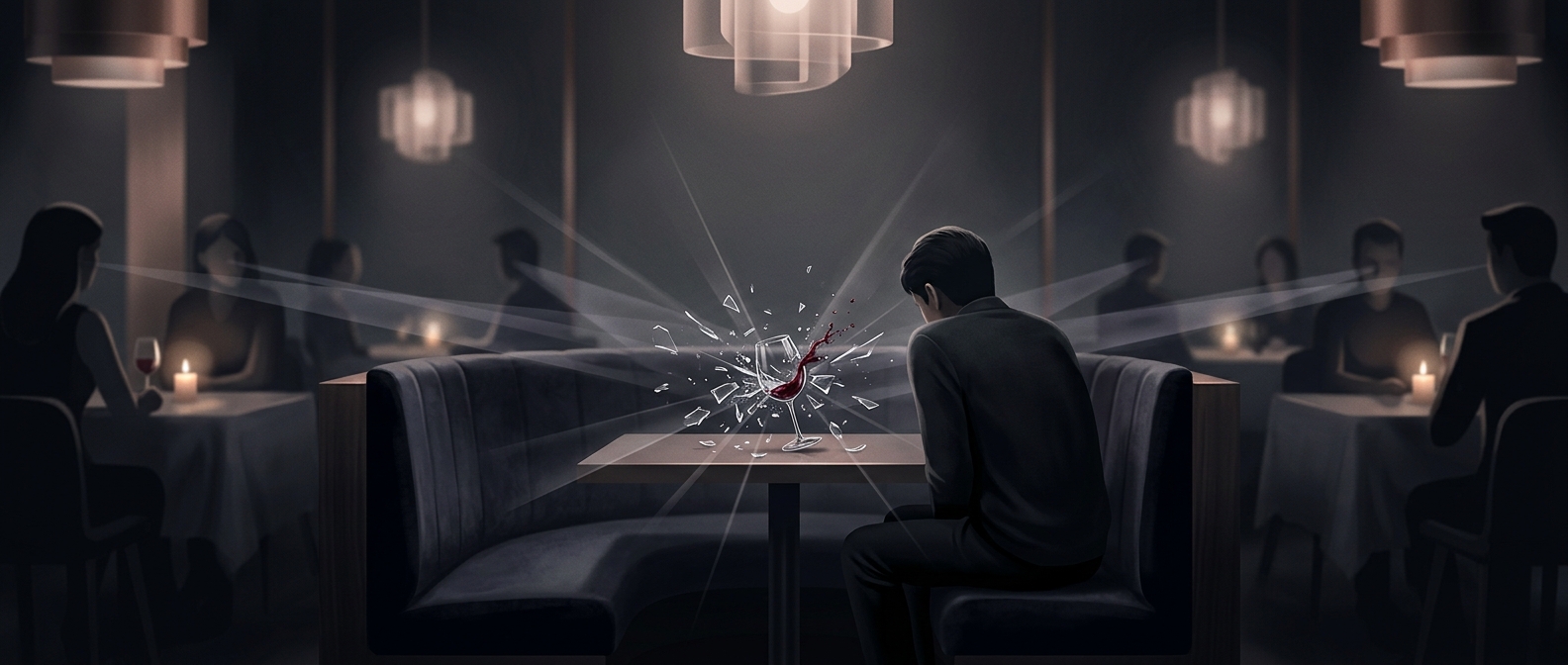 Why a dropped glass silences the whole restaurant