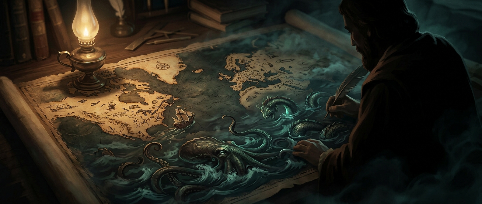 Why old maps were filled with sea monsters