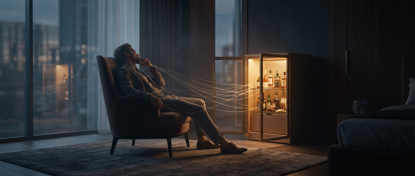 Hotel minibars exploit traveler laziness