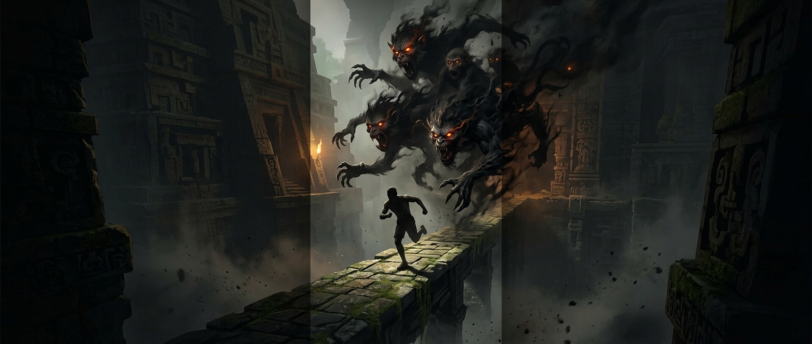 В Temple Run вас преследуют ужасающие демонические обезьяны