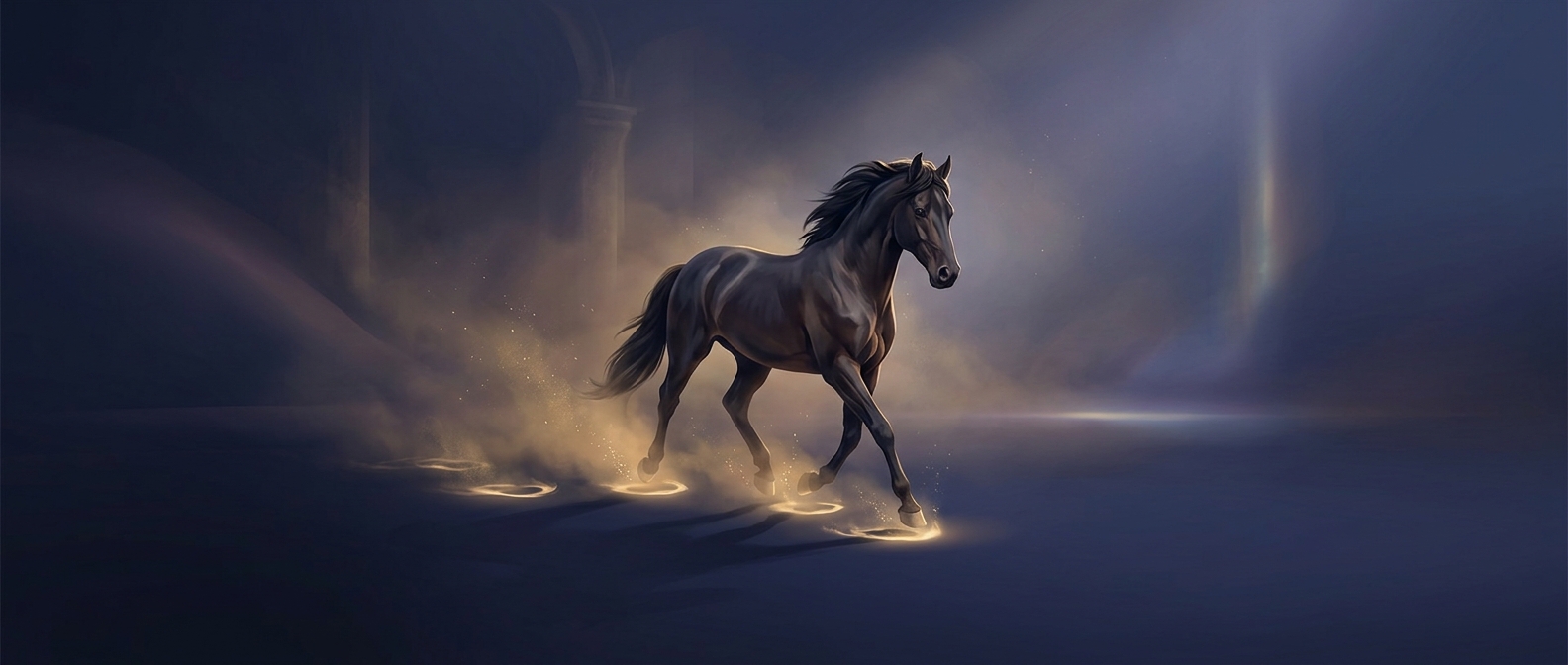 Лошади обладают отчетливым четырехтактным ритмом ходьбы