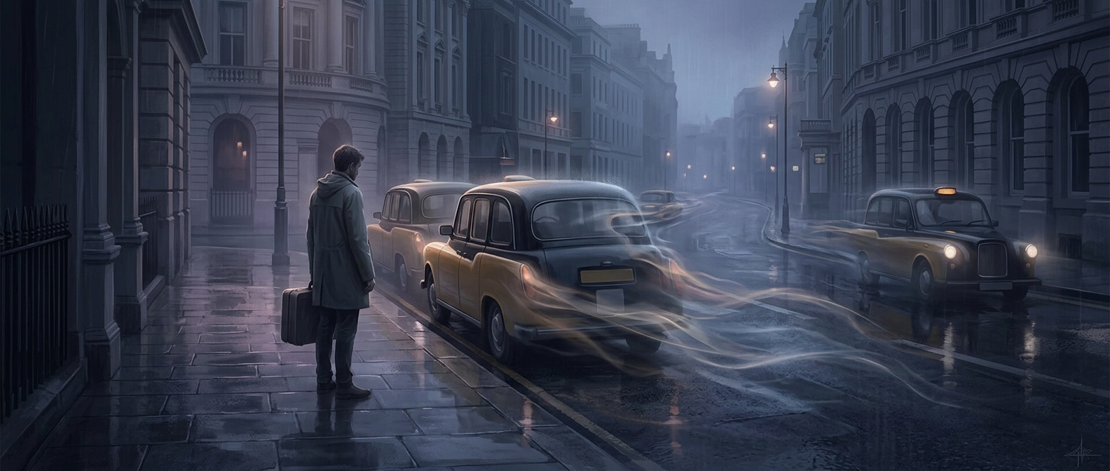 Empty cabs suddenly vanish the moment a tourist needs one