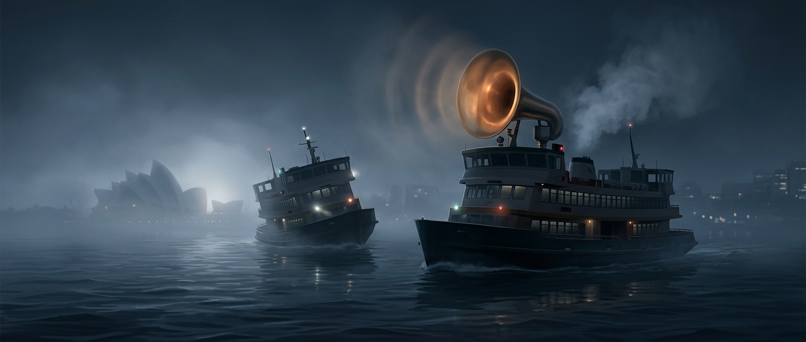 Why Sydney ferries were forced to use giant horns