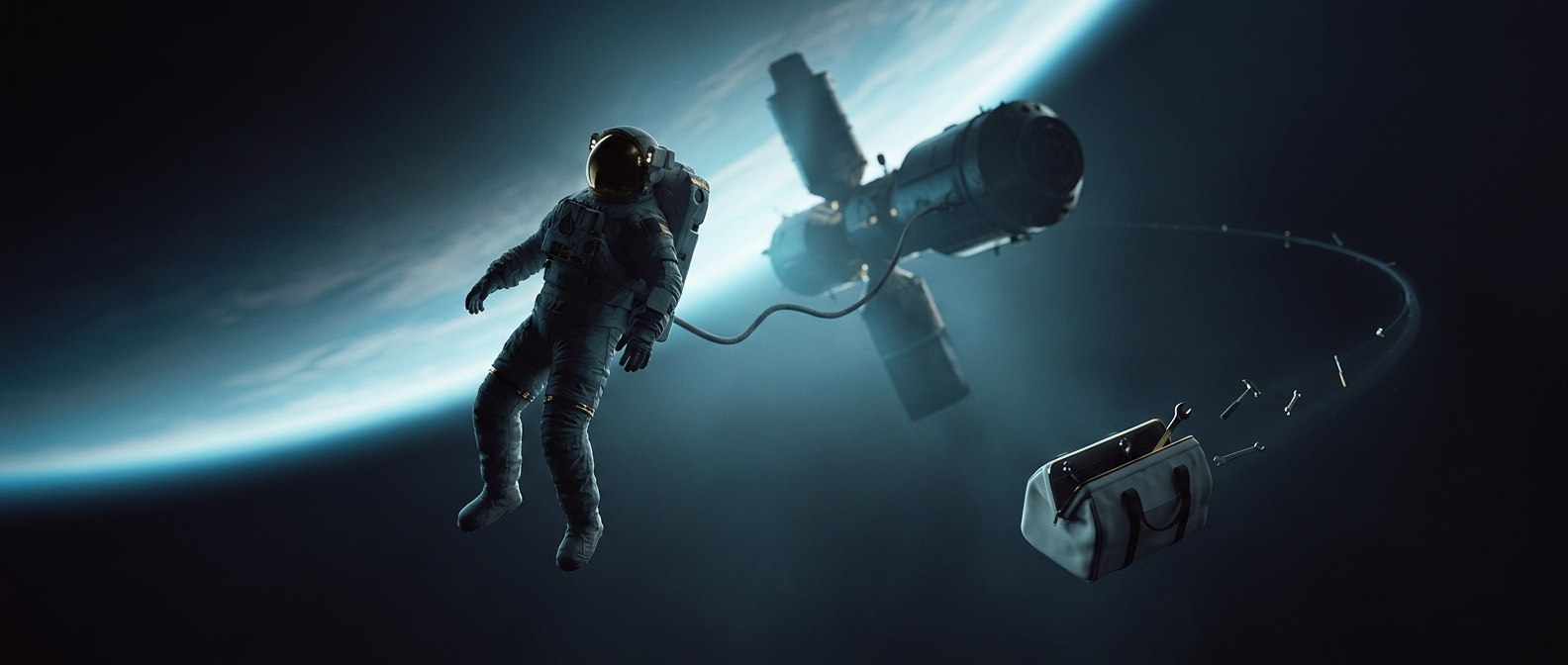 The $100,000 tool bag still orbiting Earth