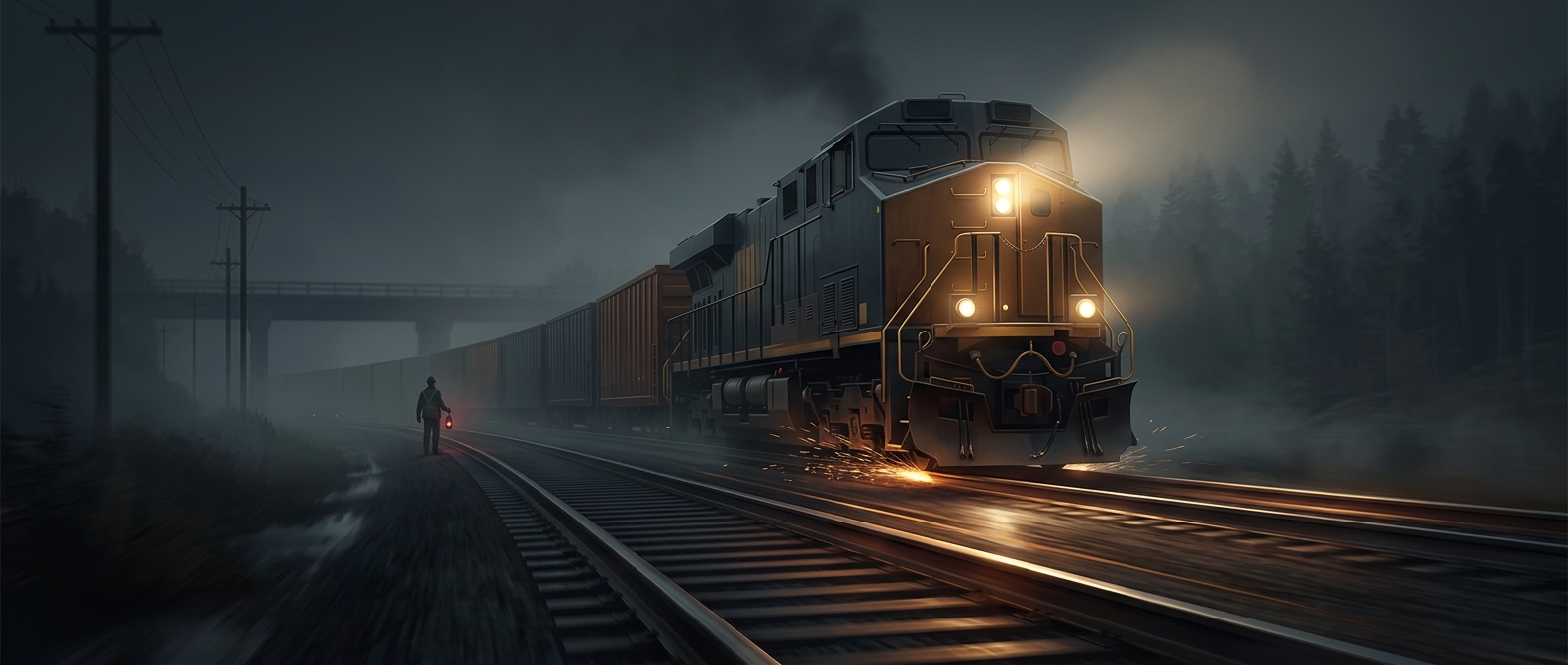 A freight train can need a mile to stop