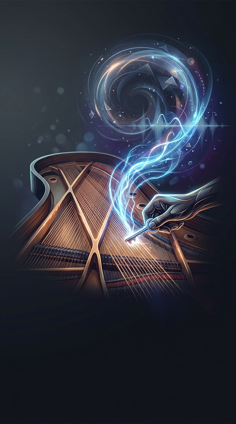 Iconic sounds of the TARDIS materializing and dematerializing in the classic British sci-fi series Doctor Who were originally created by scraping a simple house key along the exposed bass strings of a dismantled piano.