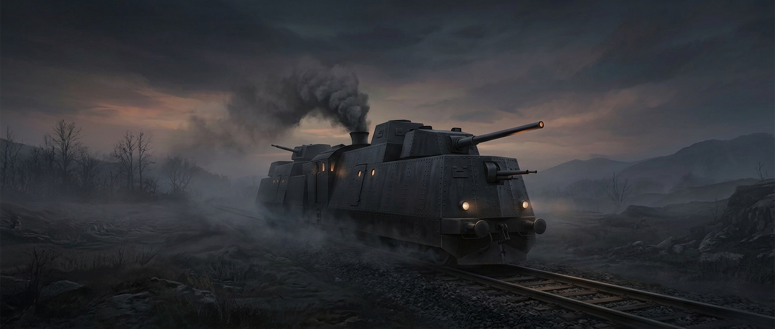 When battleship guns rode on armored trains