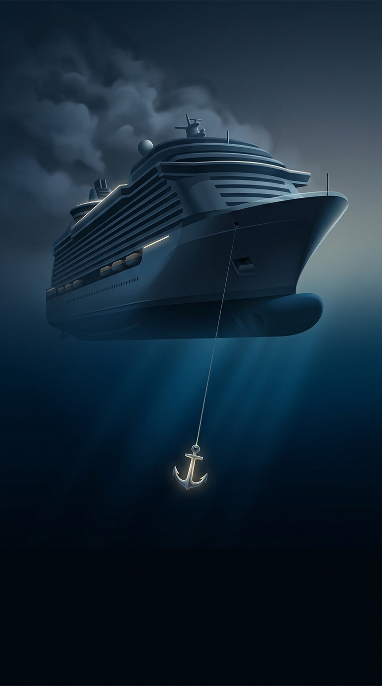 It deeply defies visual physics—so how does a relatively tiny metal anchor manage to stop an incredibly massive modern cruise ship?
