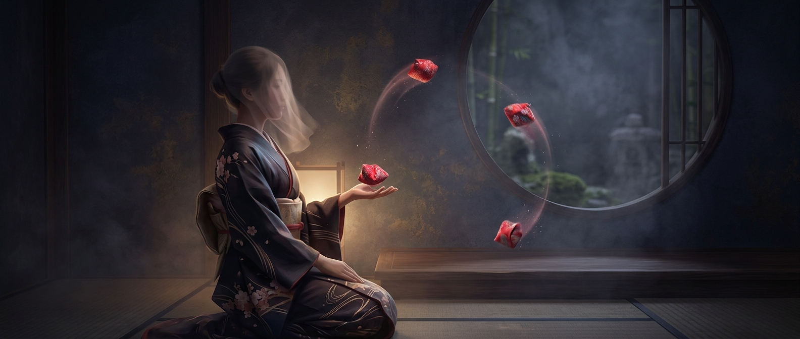 Japanese game Otedama is played by juggling small beanbags