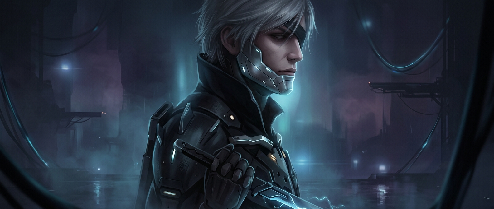 Raiden replaced his entire lower jaw with sleek metal