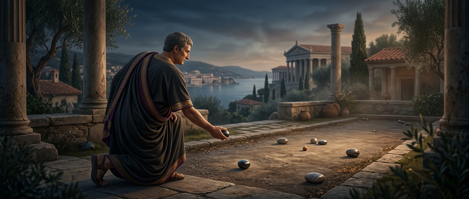 Augustus played an ancient version of bocce