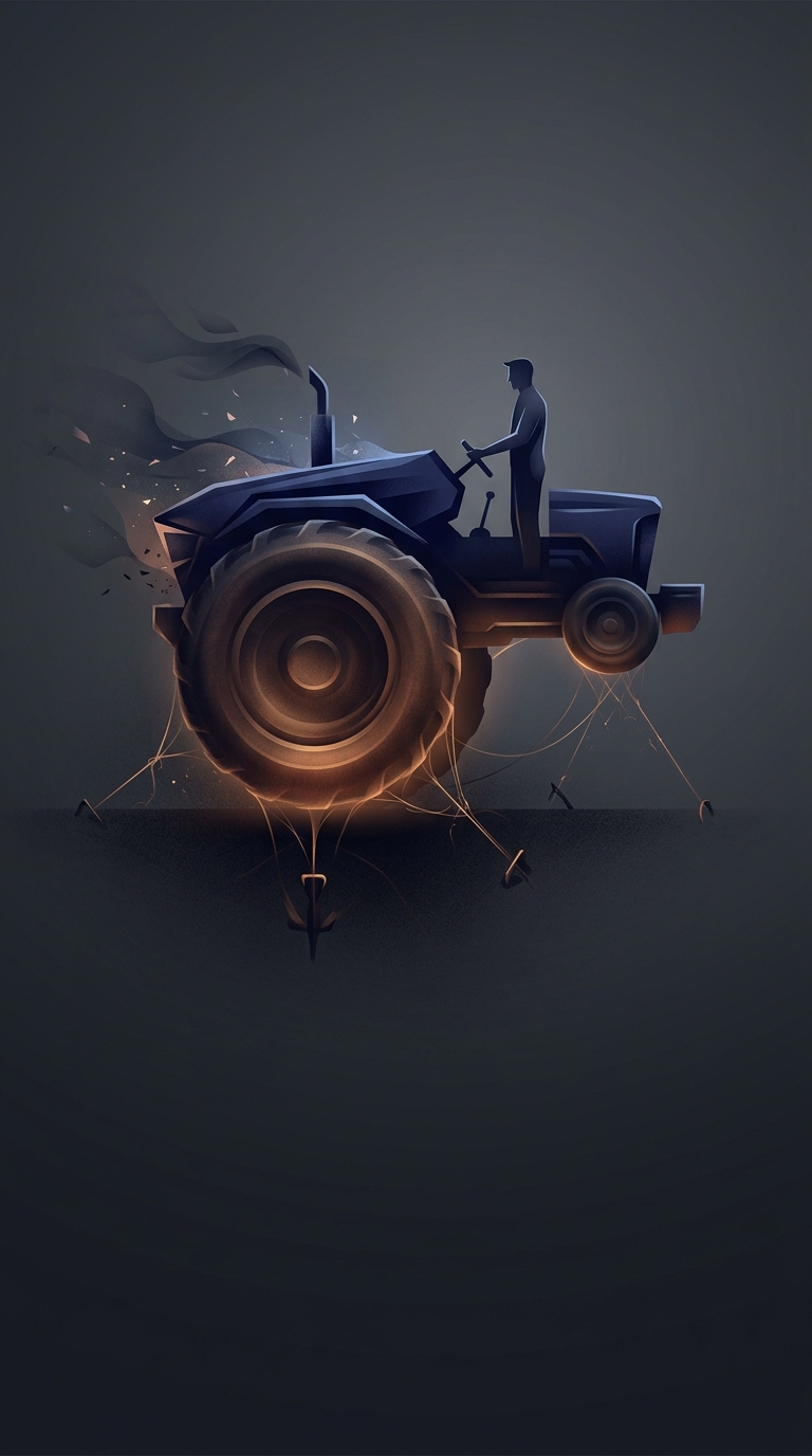 Tractors were historically engineered with massive, heavily weighted rear wheels designed specifically to prevent the machine from dramatically flipping backward and crushing the farmer.