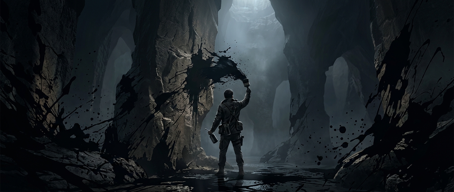 In this game, you paint the world to see it