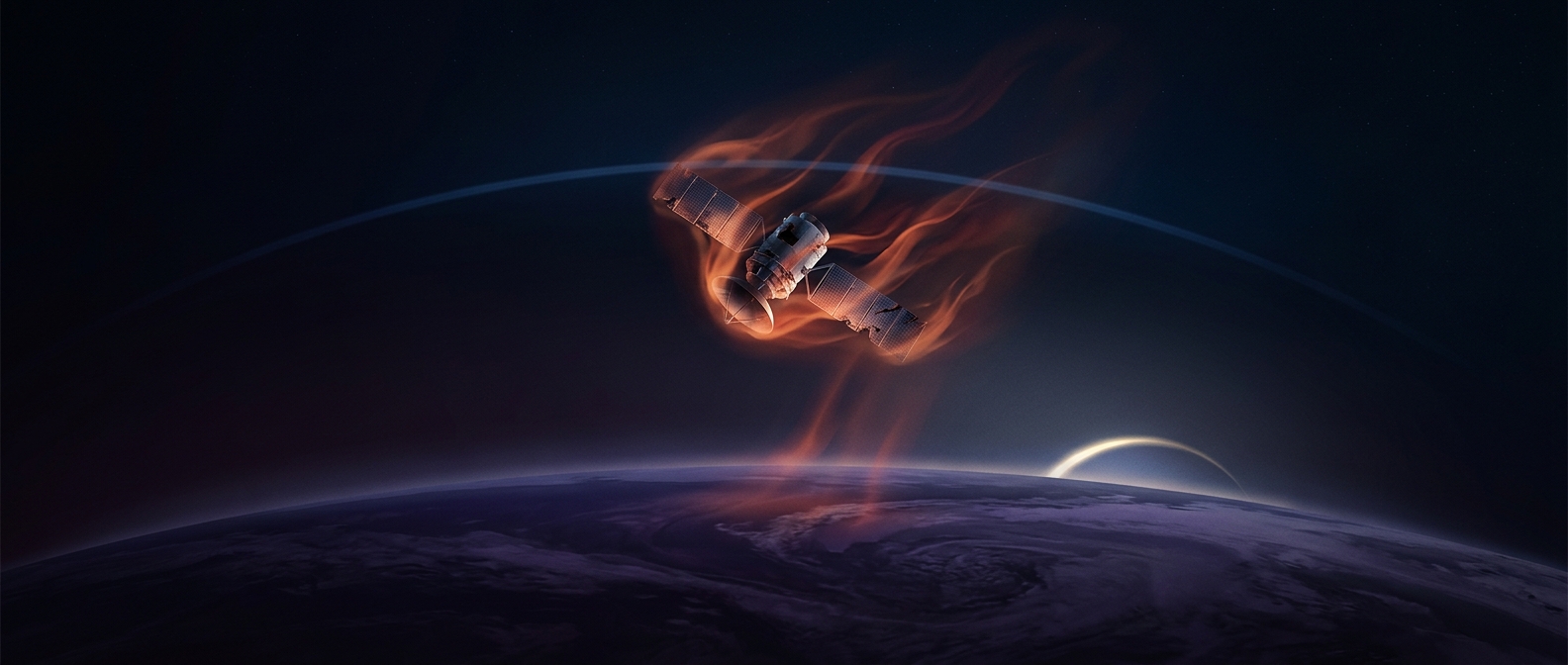 Atmospheric drag aggressively pulls satellites downward