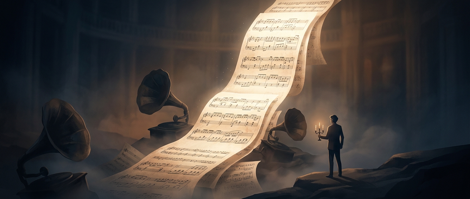 Sheet music dominated the industry before phonographs