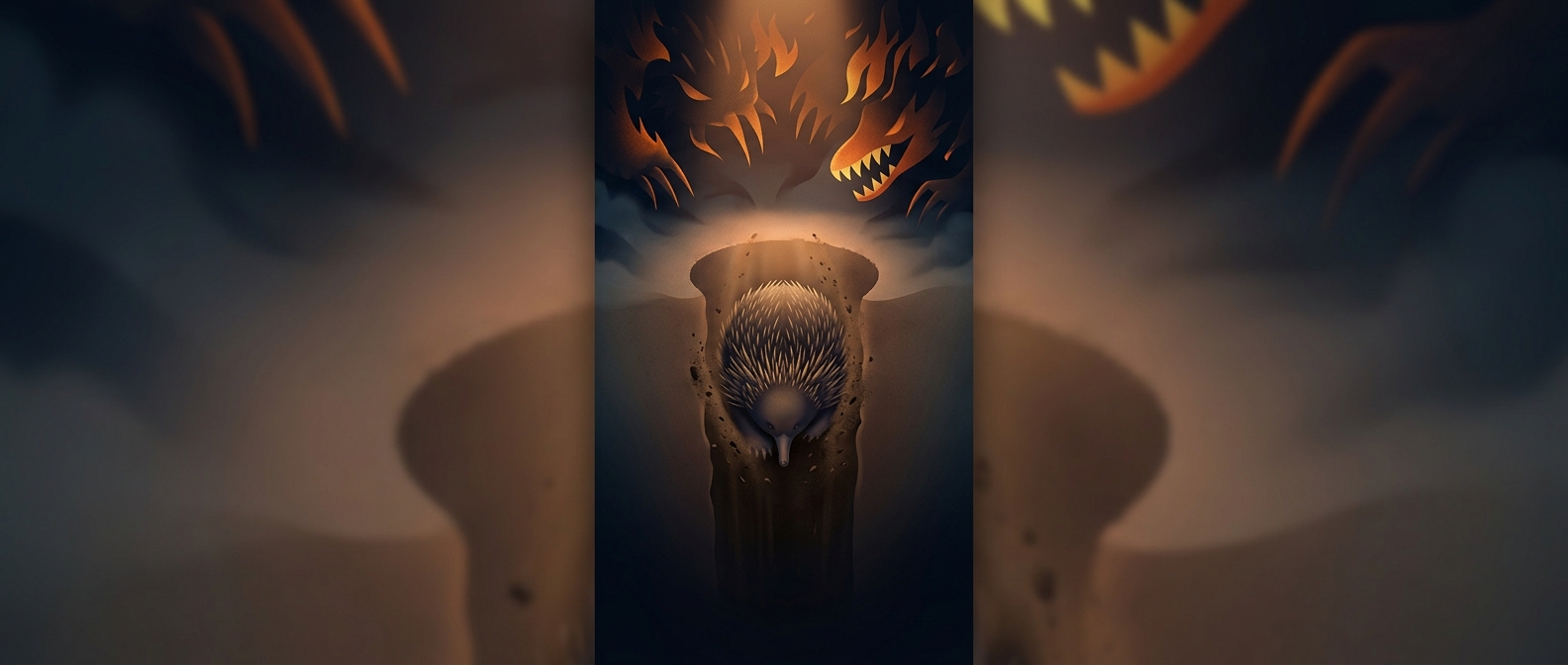The echidna's terrifying panic button