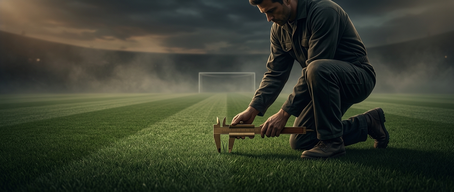 Soccer pitches have specific grass height regulations