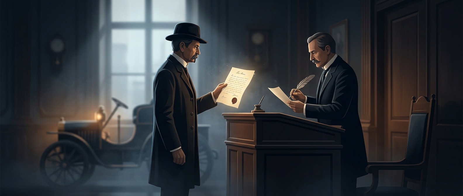 Karl Benz needed a permit to drive the first car