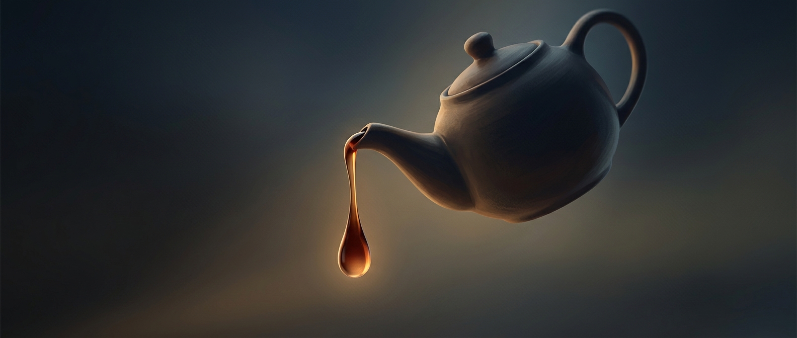 Why tea runs down the spout